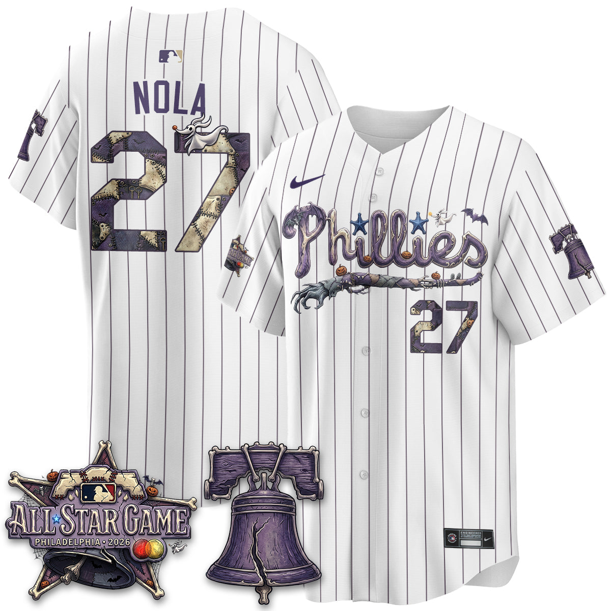 Philadelphia Phillies Nightmare Edition Vapor Jersey - Printed