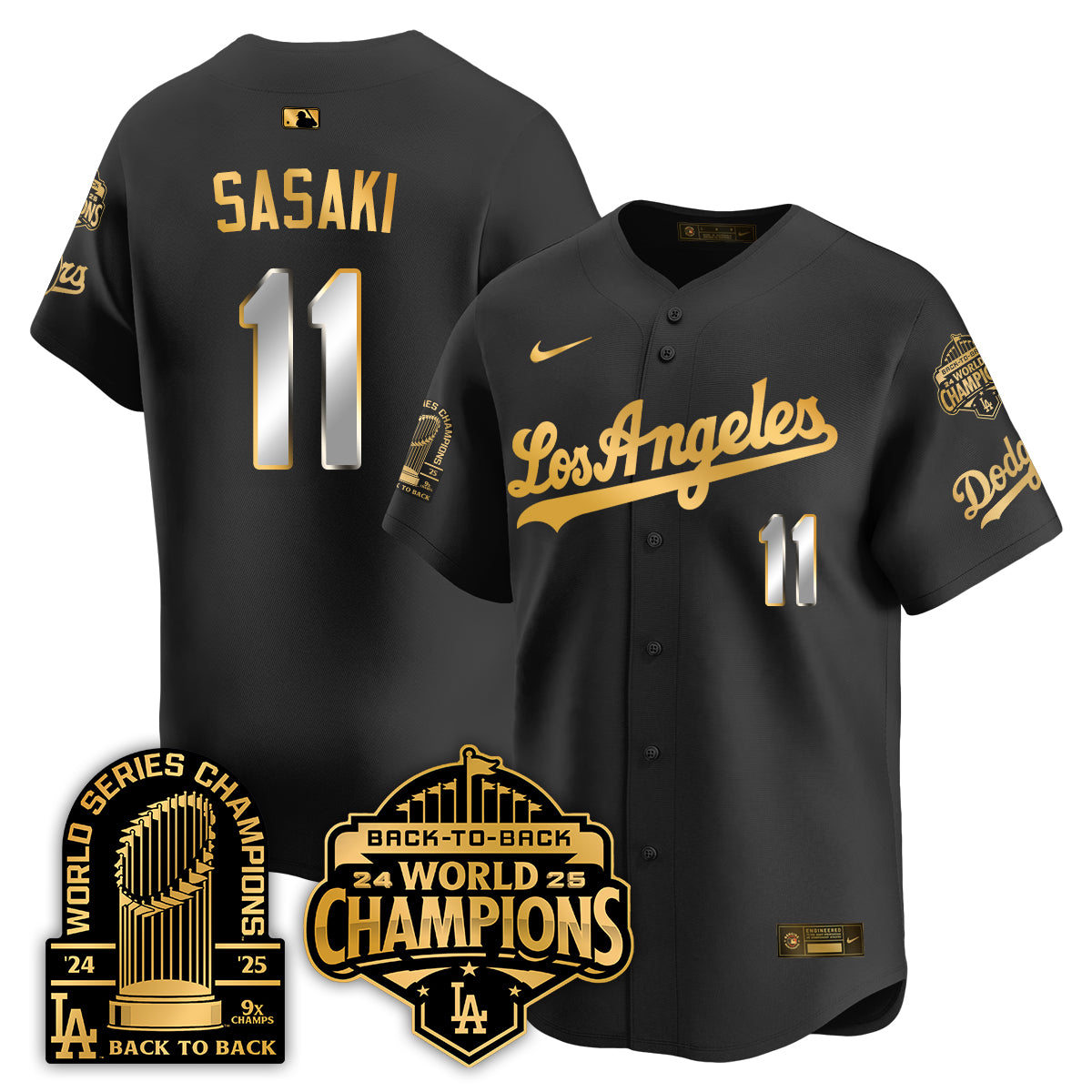 LAD Gold Collection Vapor Limited Jersey - 9x & B2B Champs - All Stitched