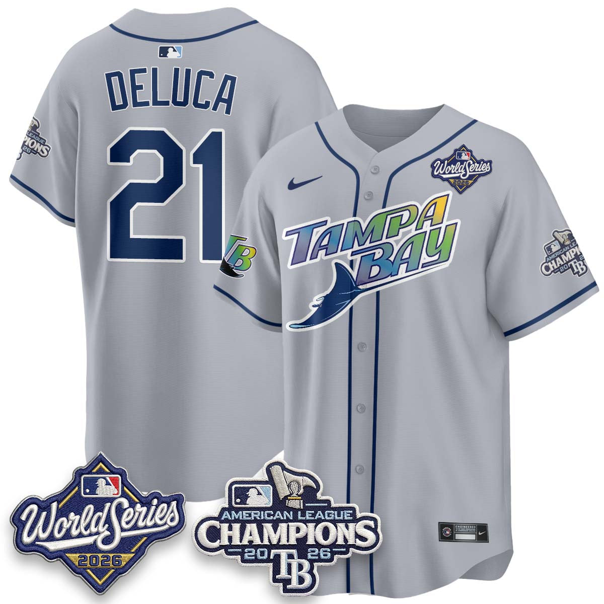 TBR WS26 &  2026 AL Champions Limited Gray Jersey - Stitched N2