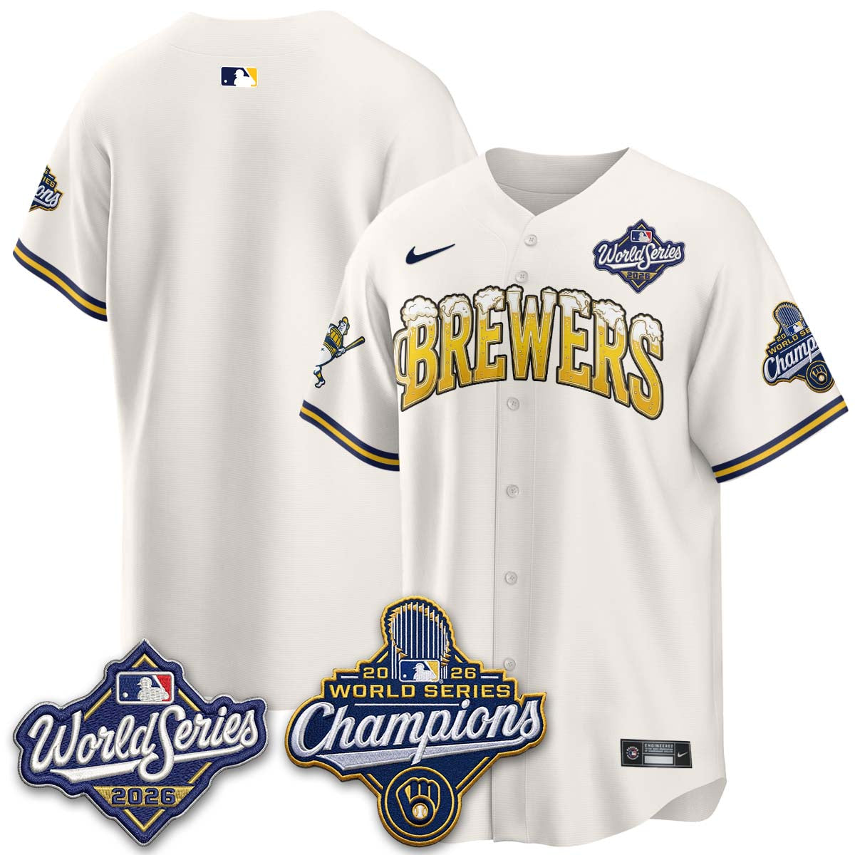 MIL "Pitcher & Pint" 2026 WS Champions Jersey - Stitched (#9) (2)