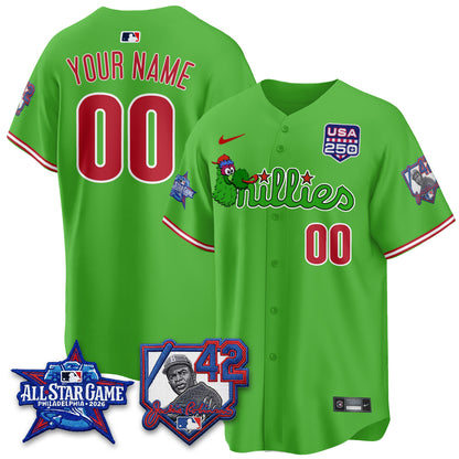 PHI Phanatic 2026 New Era & 250th USA Vapor Limited Custom Jersey - All Star Game - All Stitched
