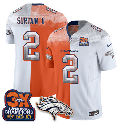 Denver Broncos Mile High Split Edition Vapor Jersey - Stitched