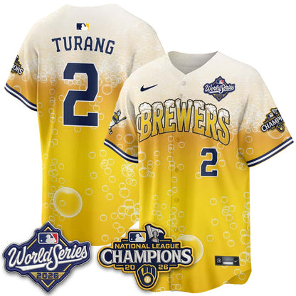 Milwaukee Brewers "Pitcher & Pint" 2026 NL Champions Vapor Jersey - Stitched