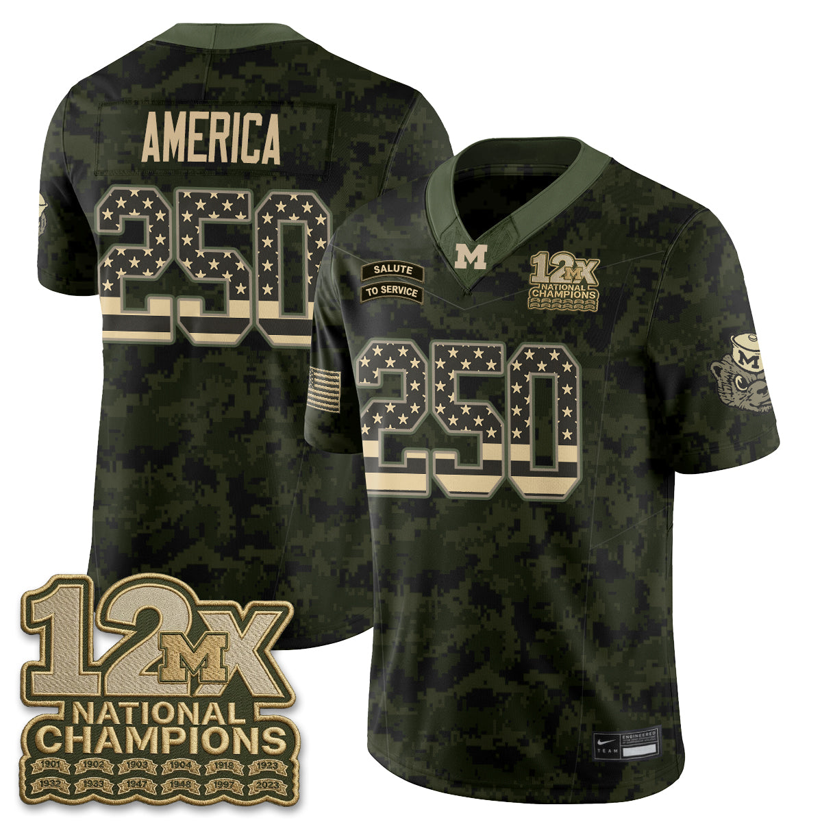 MICH 2026 Salute to Service Vapor Jersey - Stitched