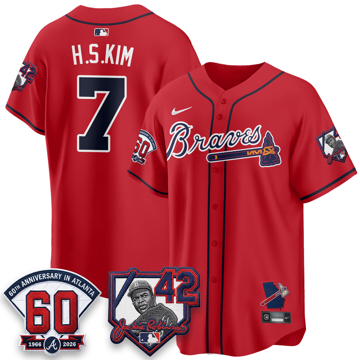ATL 2026 Jackie Robinson Day Vapor Limited Red Jersey - All Stitched