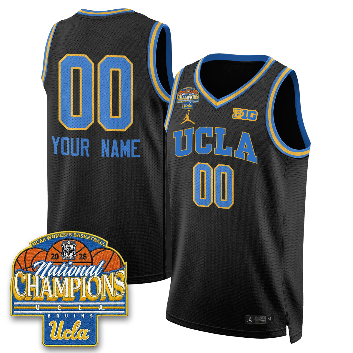 UCLA Women's Basketball National Champion 2026 Limited Custom Jersey -  All Stitched