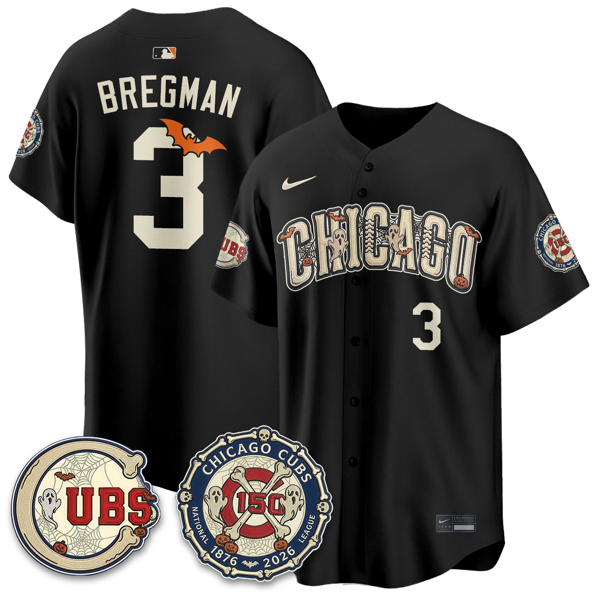 Chicago Cubs Halloween 2026 Vapor Limited Jersey - Stitched