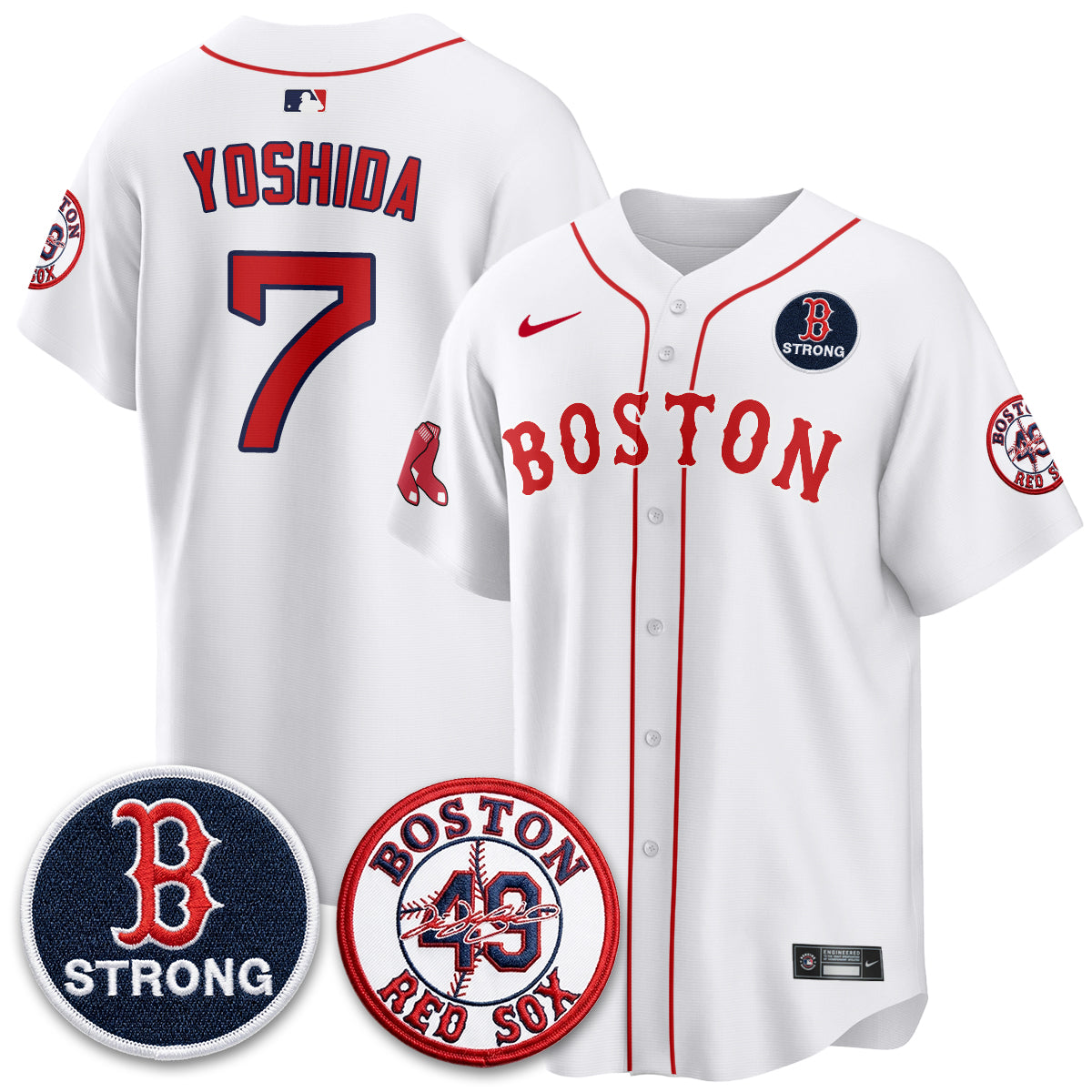 BOS Tim Wakefield Memorial Patch Vaper Premier Limited Jersey - All Stitched V2