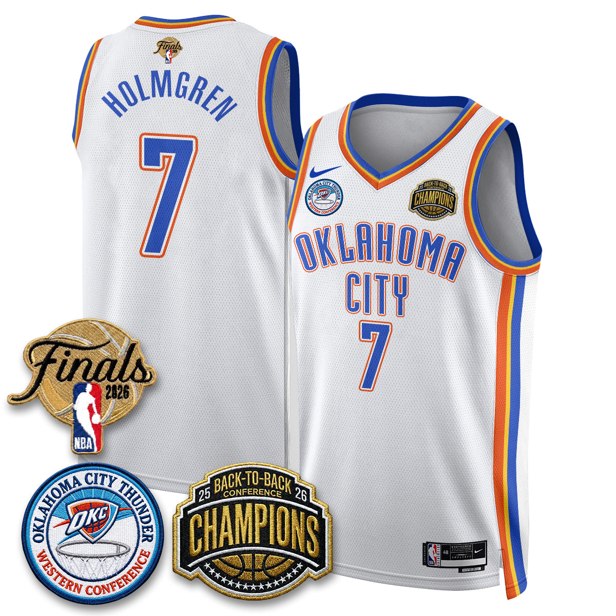 OKC 2026 NBA Western Conference Champions Vapor Jersey - Stitched