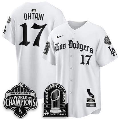 LAD World Series Champions Vapor Premier Limited Gothic Edition Jersey - Stitched