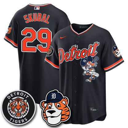 Detroit Tigers Paws Edition Vapor Limited Jersey - Stitched
