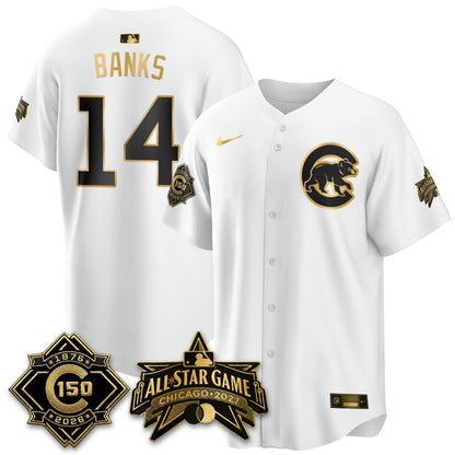 Chicago Cubs 2027 All Star Game Gold Edition Vapor Jersey - Stitched