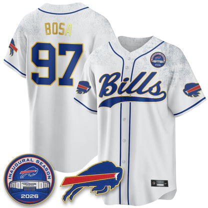 Buffalo Bills 2026 Gold Trim Baseball Edition Vapor Jersey - Stitched