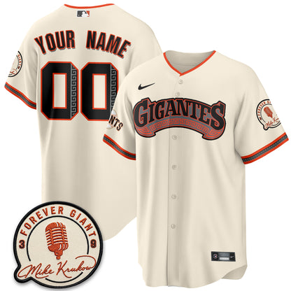 SF Mike Krukow Vapor Custom Jersey - Stitched