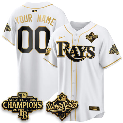 TB 2026 AL Champions Gold Edition Custom Vapor Jersey - Stitched