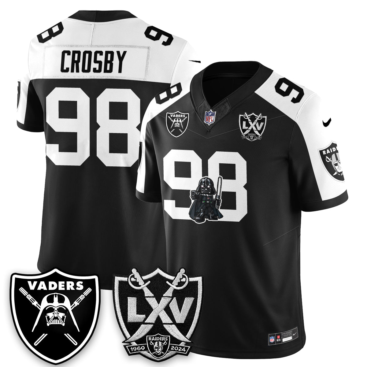 Las Vegas Raiders x Dark Lord Edition Vapor Jersey - Stitched