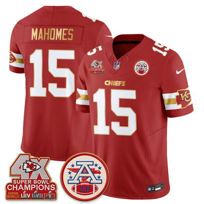 KC 4X Champs Gold Edition Vapor Jersey - Stitched