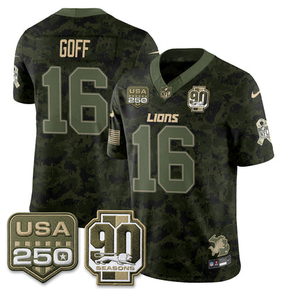 Detroit Lions 2026 Salute to Service Vapor Jersey - Stitched