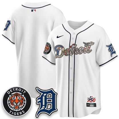 DET 2026 Independence Day USA Vapor Limited Jersey - Stitched