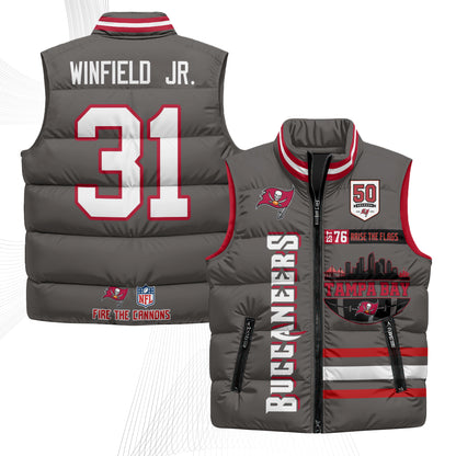 TB "Raise the Flags" Puffer Vest - Printed
