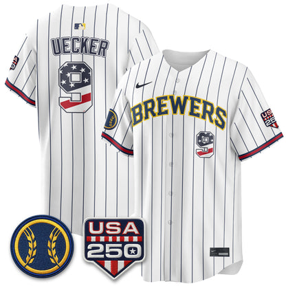 Milwaukee Brewers Fourth of July Vapor Limited Jersey - Stitched
