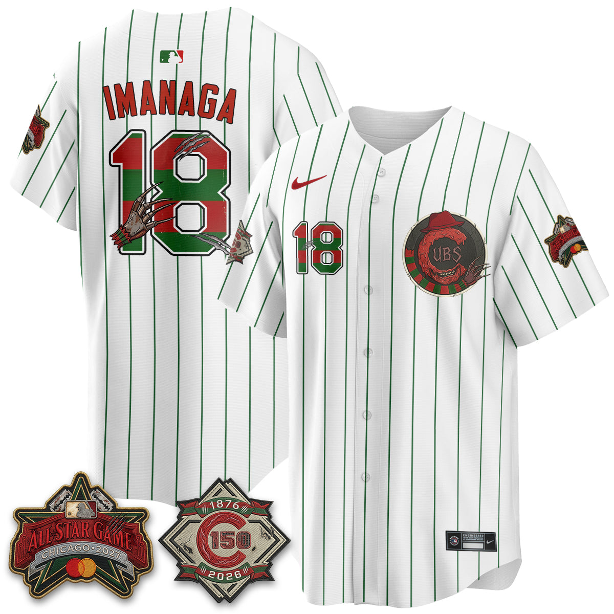 CHC A Nightmare on Wrigley Field Edition Vapor Jersey - Stitched