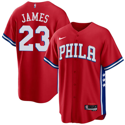 Philadelphia 76ers LeBron James #23 Vapor Baseball Jersey - Stitched