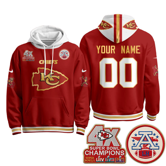 KC 4X Champs Gold Edition Custom Fleece Hoodie - Printed