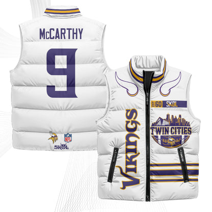 Minnesota Vikings Twin City Puffer Vest - Printed