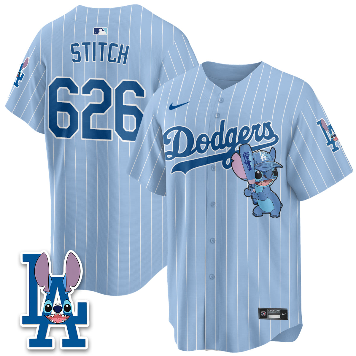 Los Angeles Dodgers x Blue Alien Edition Vapor Jersey - Stitched