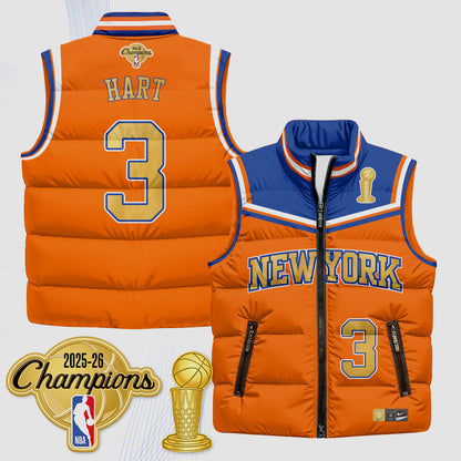 NYK Champions Night Puffer Vest - Printed