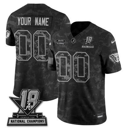 Alabama Crimson Tide 2026 Salute to Service Vapor Custom Jersey - Stitched