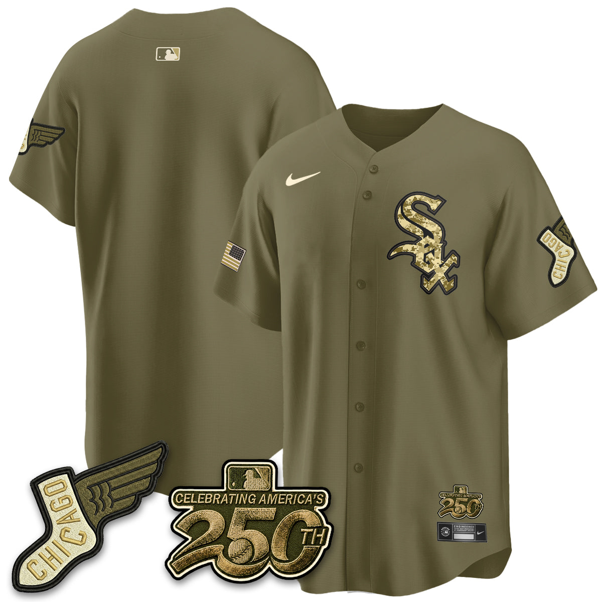 Chicago White Sox Salute to Service 2026 Vapor Limited Jersey - Stitched