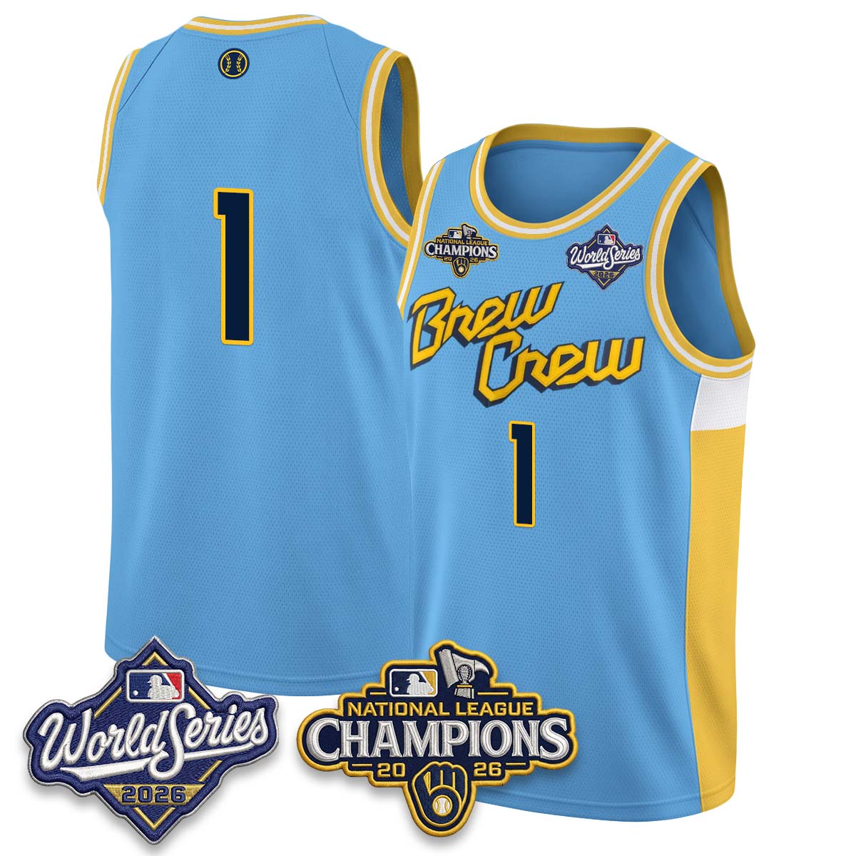 MIL 2026 NL Champions Basketball Jersey - Stitched