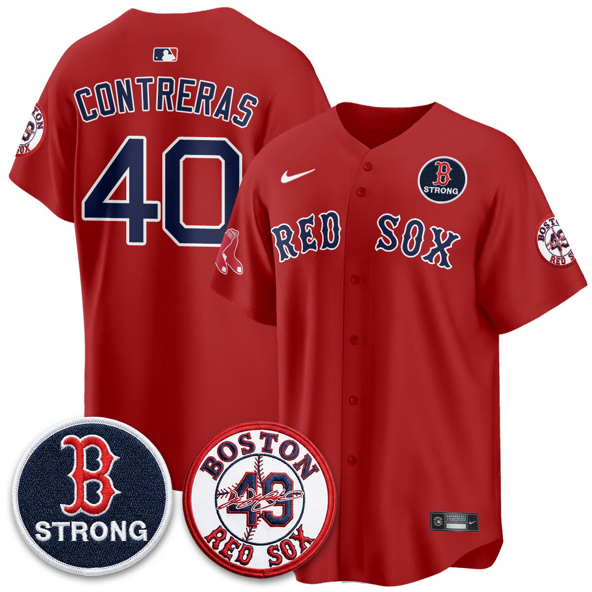 BOS Tim Wakefield Memorial Patch Vaper Premier Limited Jersey - All Stitched V2
