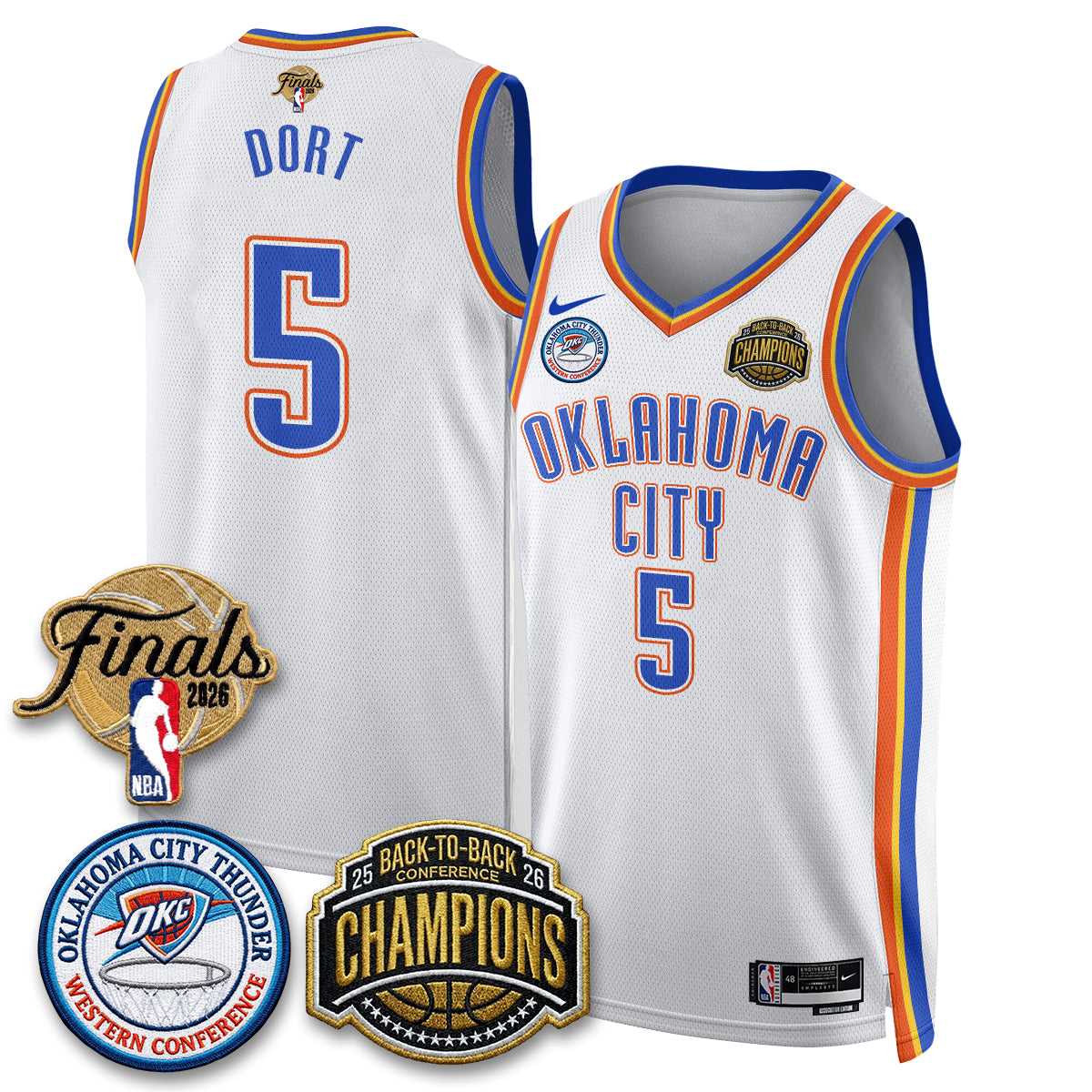 OKC 2026 NBA Western Conference Champions Vapor Jersey - Stitched