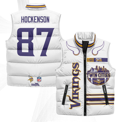 Minnesota Vikings Twin City Puffer Vest - Printed