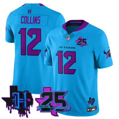 HOU 25th Seasons in 2026 DJ Screw Vapor Limited Jersey - All Stitched
