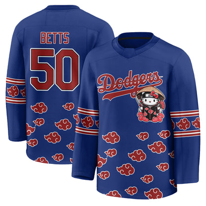 Los Angeles Dodgers Akatsuki Edition Vapor Hockey Jersey - Stitched