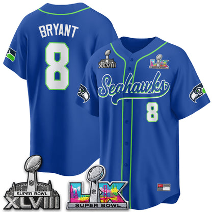 Seattle Seahawks S.Bowl Champs Baseball Vapor Jersey - Stitched
