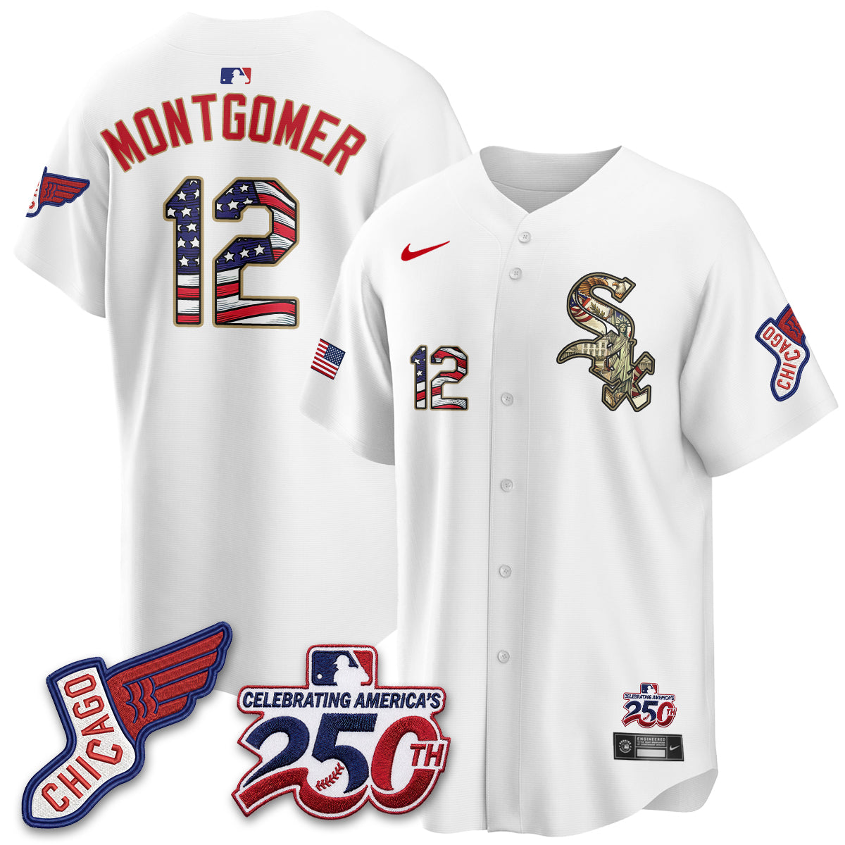 Chicago White Sox 2026 Independence Day USA Vapor Jersey - Stitched