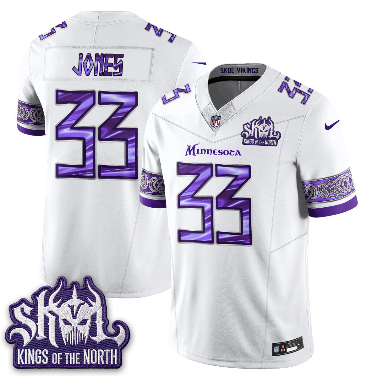 MIN  Warrior Skol Patch Vikings Font Edition  - Stitched (2)