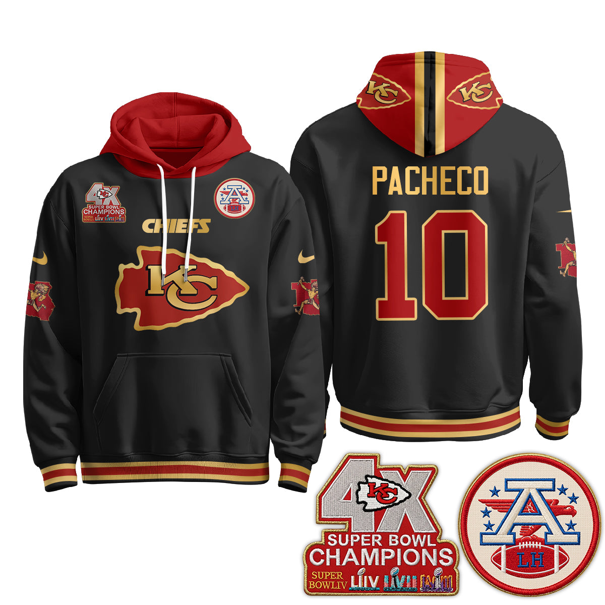 KC 4X Champs Gold Edition Hoodie - Stitched
