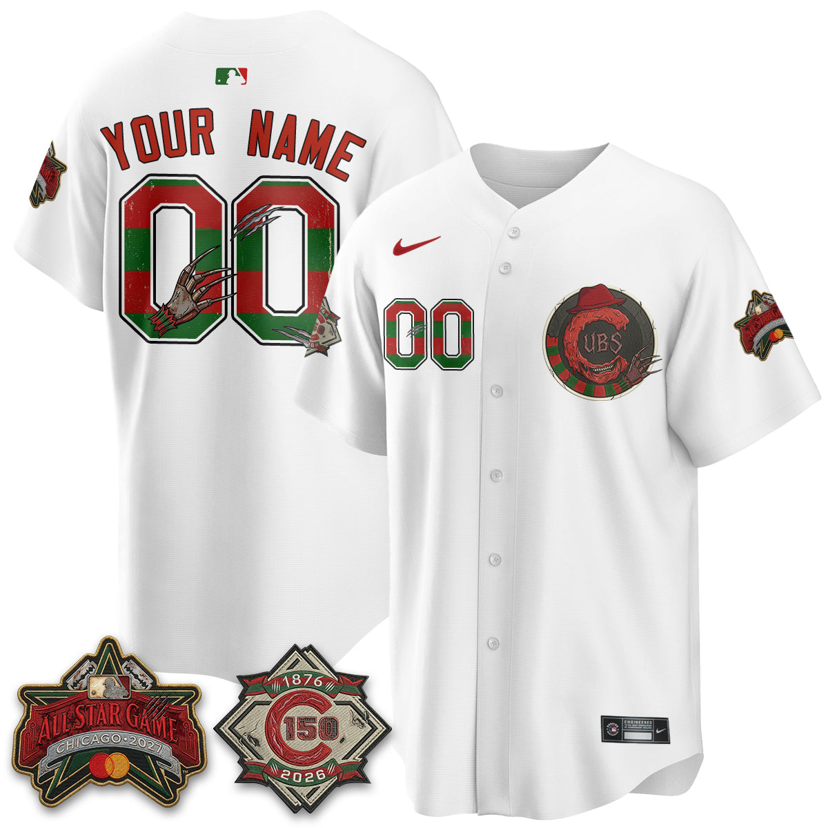 CHC A Nightmare on Wrigley Field Edition Vapor Custom Jersey - Stitched