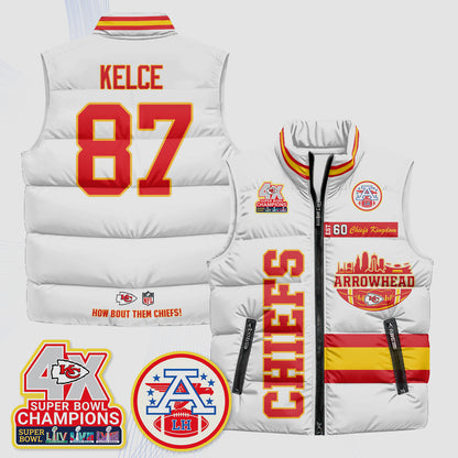 KC Arrowhead Puffer Vest - Printed