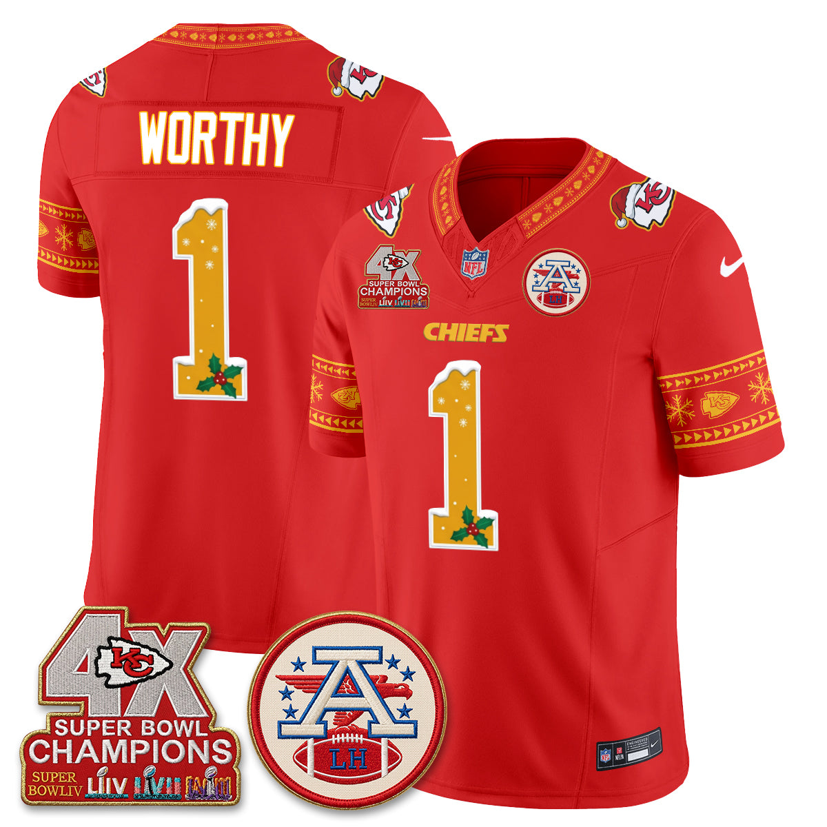 KC Xmas Edition Vapor Jersey - Stitched