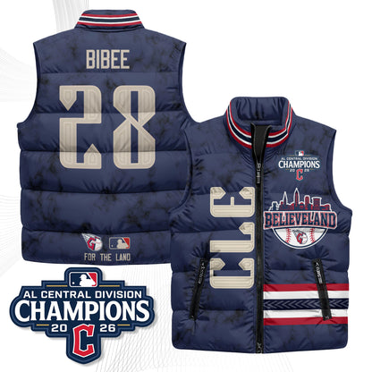 CLE Believeland Puffer Vest - Printed