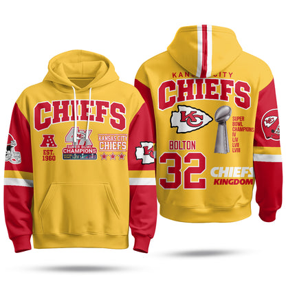KC 4X Champs Gold Edition Fleece Hoodie - Printed