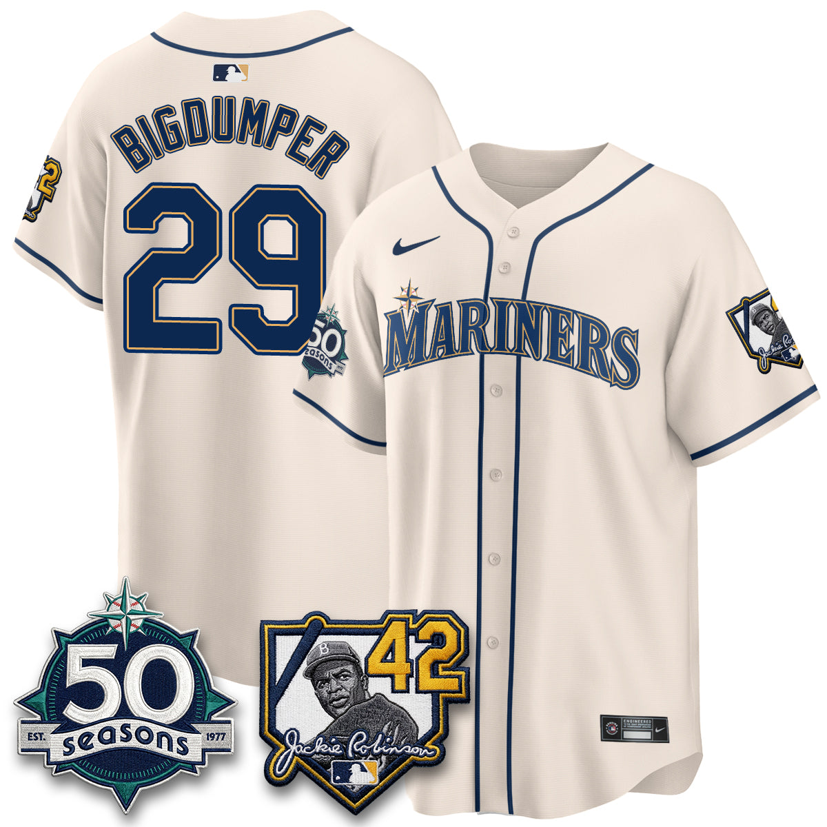 SEA 2026 Jackie Robinson New Era Vapor Limited Jersey - All Stitched