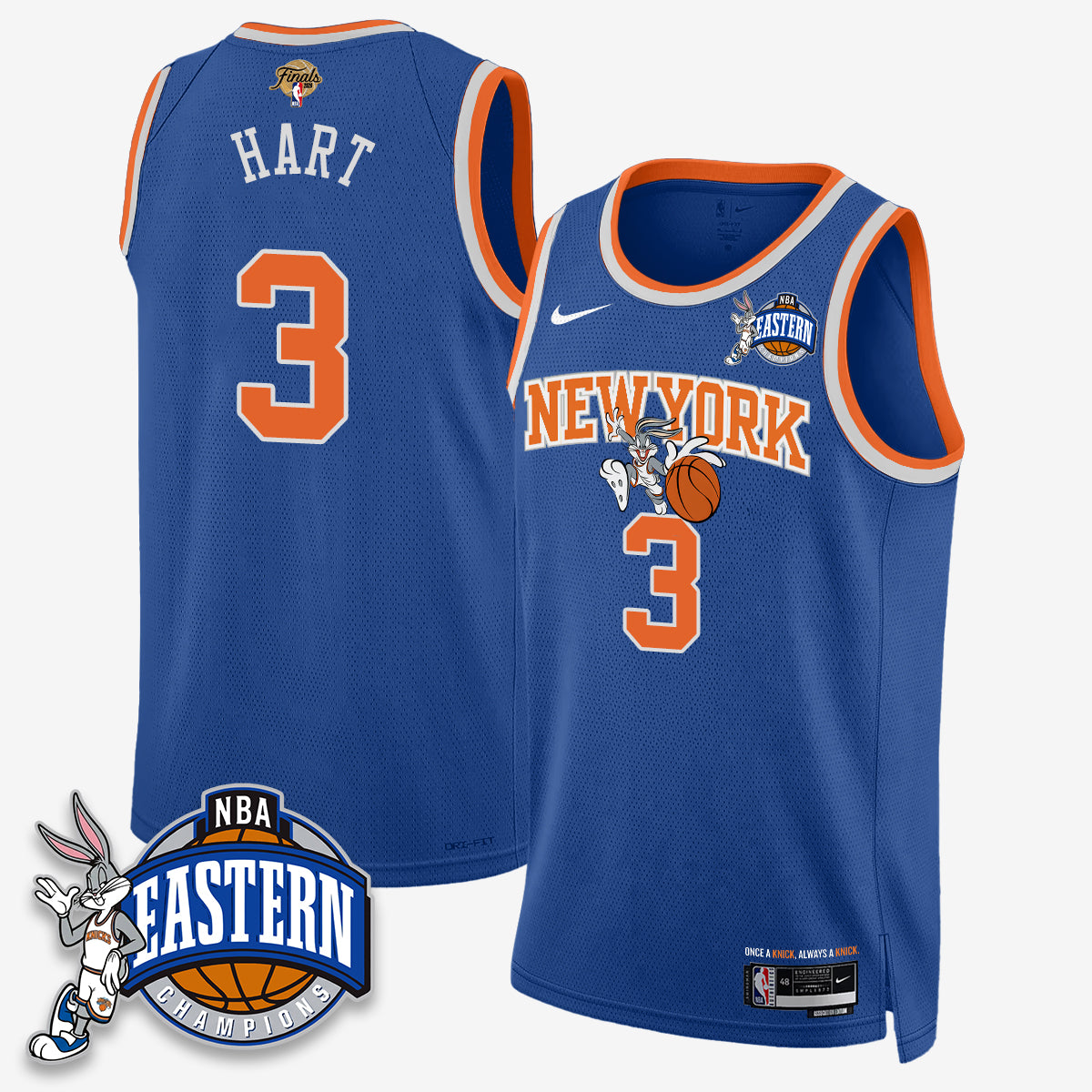 New York Knicks 2026 NBA Finals x Bunny Vapor Jersey - Stitched